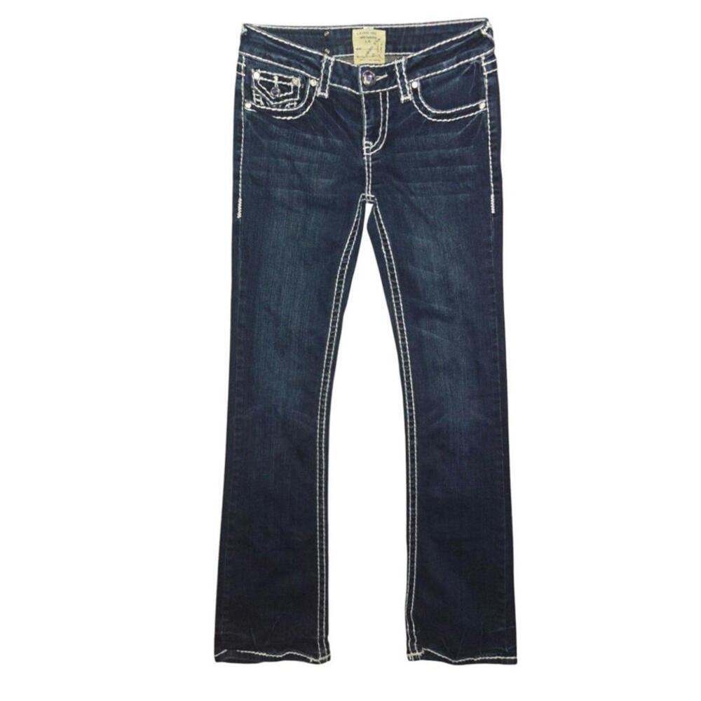 Dark Wash L.A. Idol Jeans Size 5 In Excellent Used Condition, No Flaws! - Picture 2 of 9